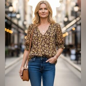 Rachel Zoe Floral Print Women's Top NWT